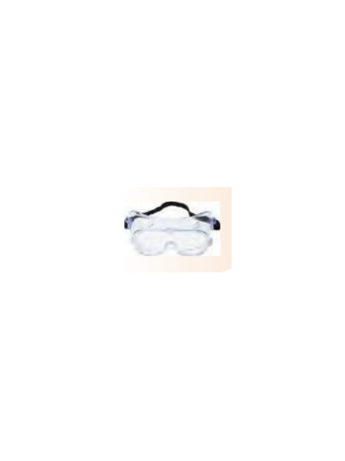 334AF Goggle Chemical Splash Clear Anti Fog Lens