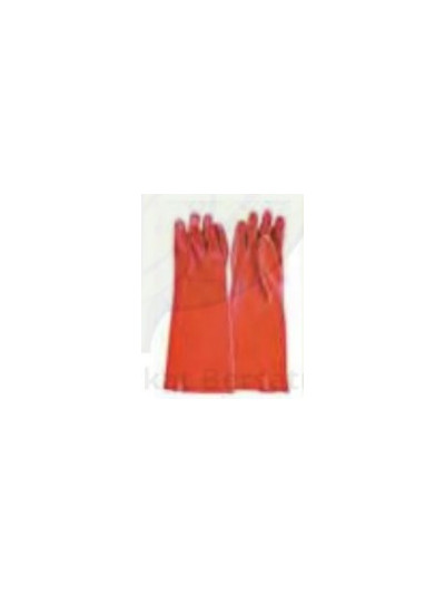 GL100 red pvc gloves 14 inch