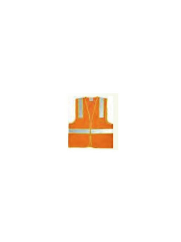 SV44 Four pocket orange vest with reflectives