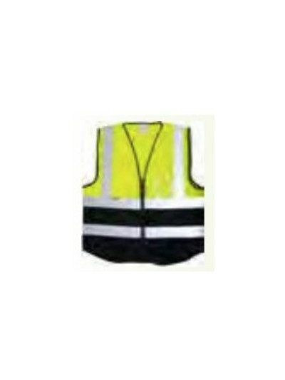 SV53 Three pocket green and black vest with reflectives