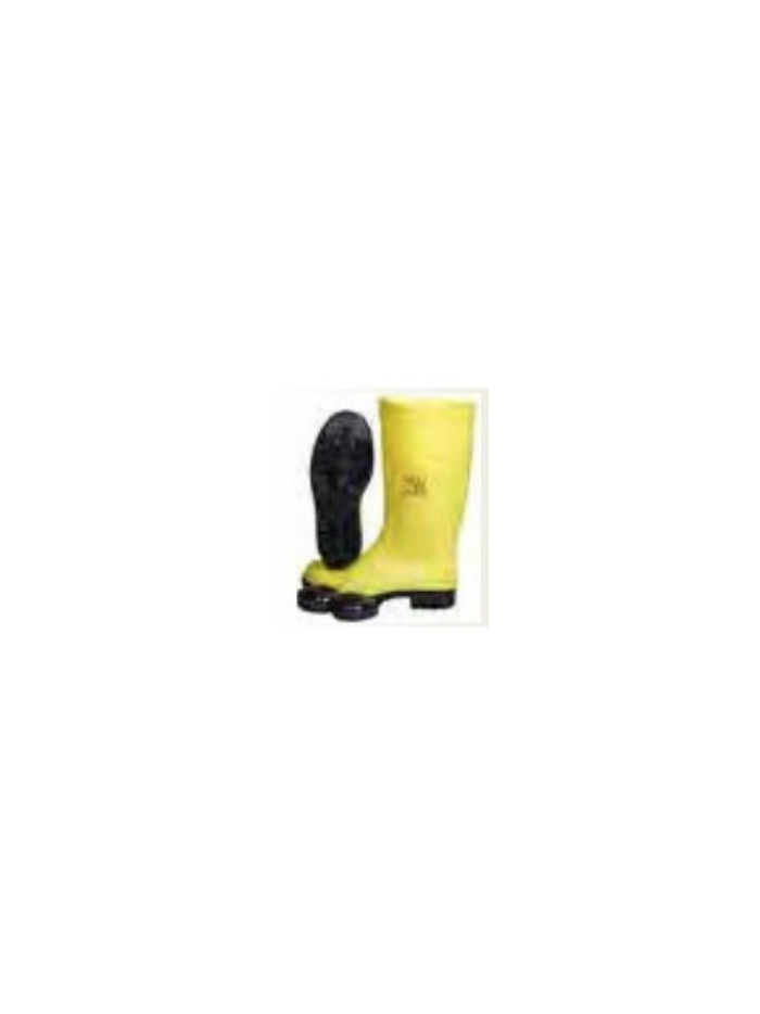 WY1278 Inyati pvc boots yellow upper, black sole, toe cap only